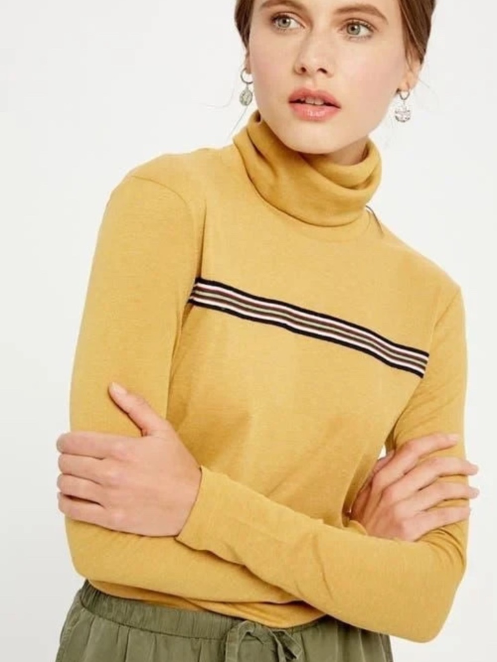 Unworn Wishlet Turtle Stripe Top in Yellow